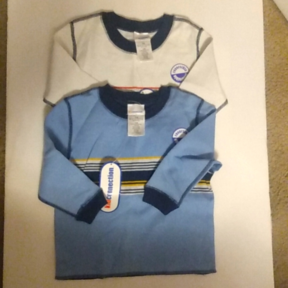 Kid connection 1 blue 1 white reversible crew neck shirt